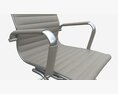 Office Chair With Armrests On Metal Frame 01 3D模型