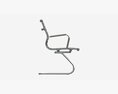 Office Chair With Armrests On Metal Frame 01 Modello 3D