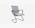 Office Chair With Armrests On Metal Frame 01 3D модель