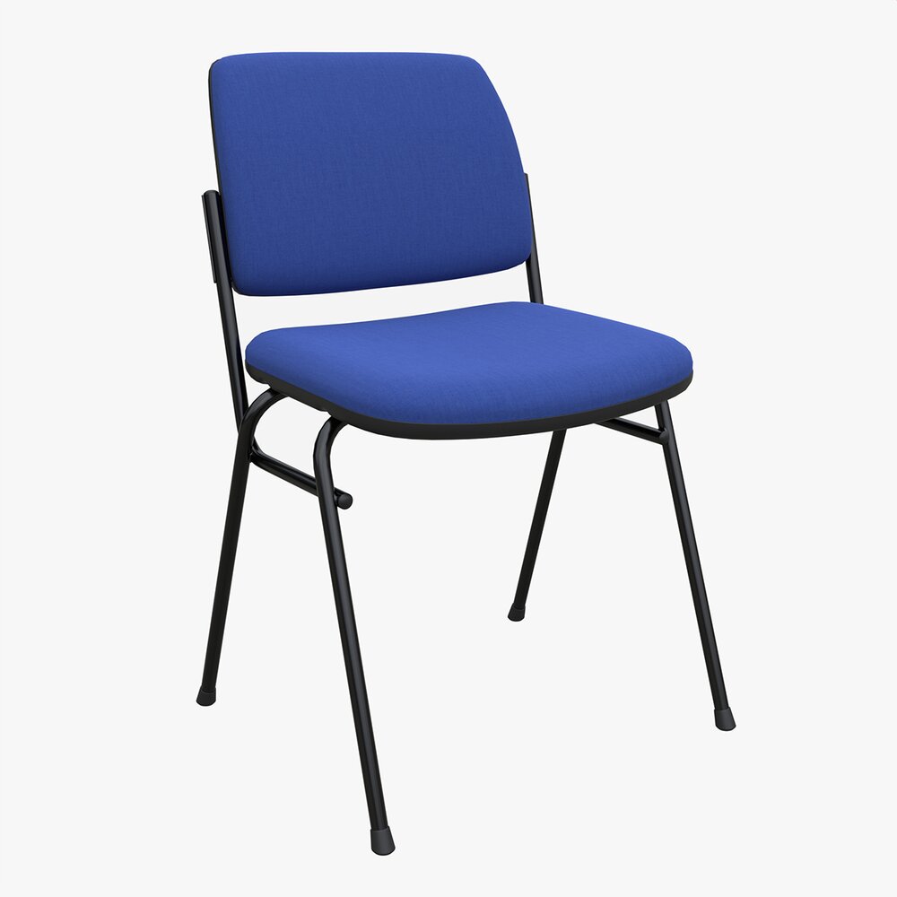 Office Chair With Fabric Seat 3D model