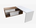Office Desk L-shape 3D-Modell