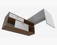 Office Desk L-shape 3Dモデル