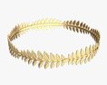 Olive Branch Headband Gold Crown 3D模型