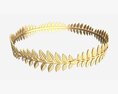 Olive Branch Headband Gold Crown 3D модель