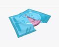 Opened Condom Package With Condom Modelo 3d
