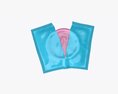 Opened Condom Package With Condom 3D模型
