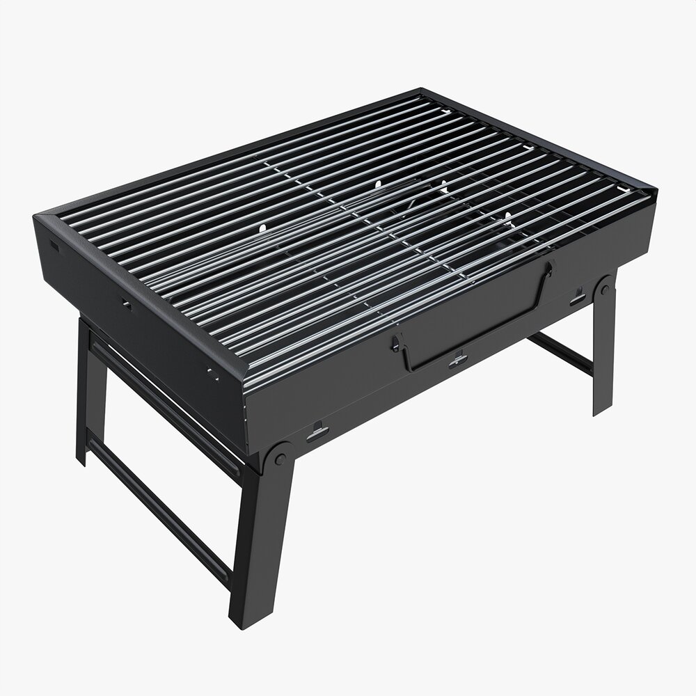 Outdoor Barbecue Folding Portable Grill 3Dモデル