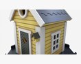 Outdoor Garden Birdhouse On Pillar 3d model