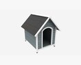 Outdoor Wooden Dog House Modèle 3d