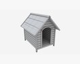 Outdoor Wooden Dog House 3d model