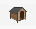 Outdoor Wooden Dog House 02 Modelo 3D