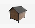 Outdoor Wooden Dog House 02 3d model