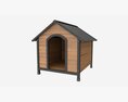 Outdoor Wooden Dog House 02 Modelo 3d