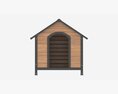 Outdoor Wooden Dog House 02 Modello 3D