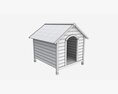 Outdoor Wooden Dog House 02 3d model