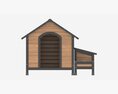 Outdoor Wooden Dog House 03 3D-Modell