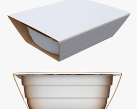 Plastic Food Tray With Wrap 3D model