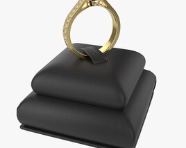 Ring Leather Display Holder Stand 01 3D model