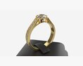 Ring Leather Display Holder Stand 01 Modelo 3D