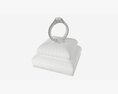 Ring Leather Display Holder Stand 01 3d model
