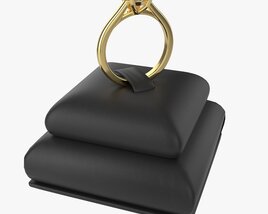 Ring Leather Display Holder Stand 02 3D模型