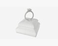 Ring Leather Display Holder Stand 02 Modello 3D