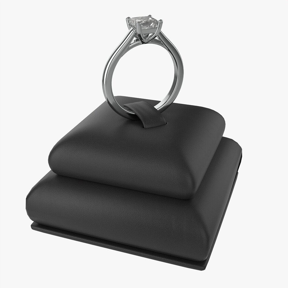 Ring Leather Display Holder Stand 03 Modelo 3D