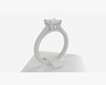Ring Leather Display Holder Stand 03 Modelo 3d