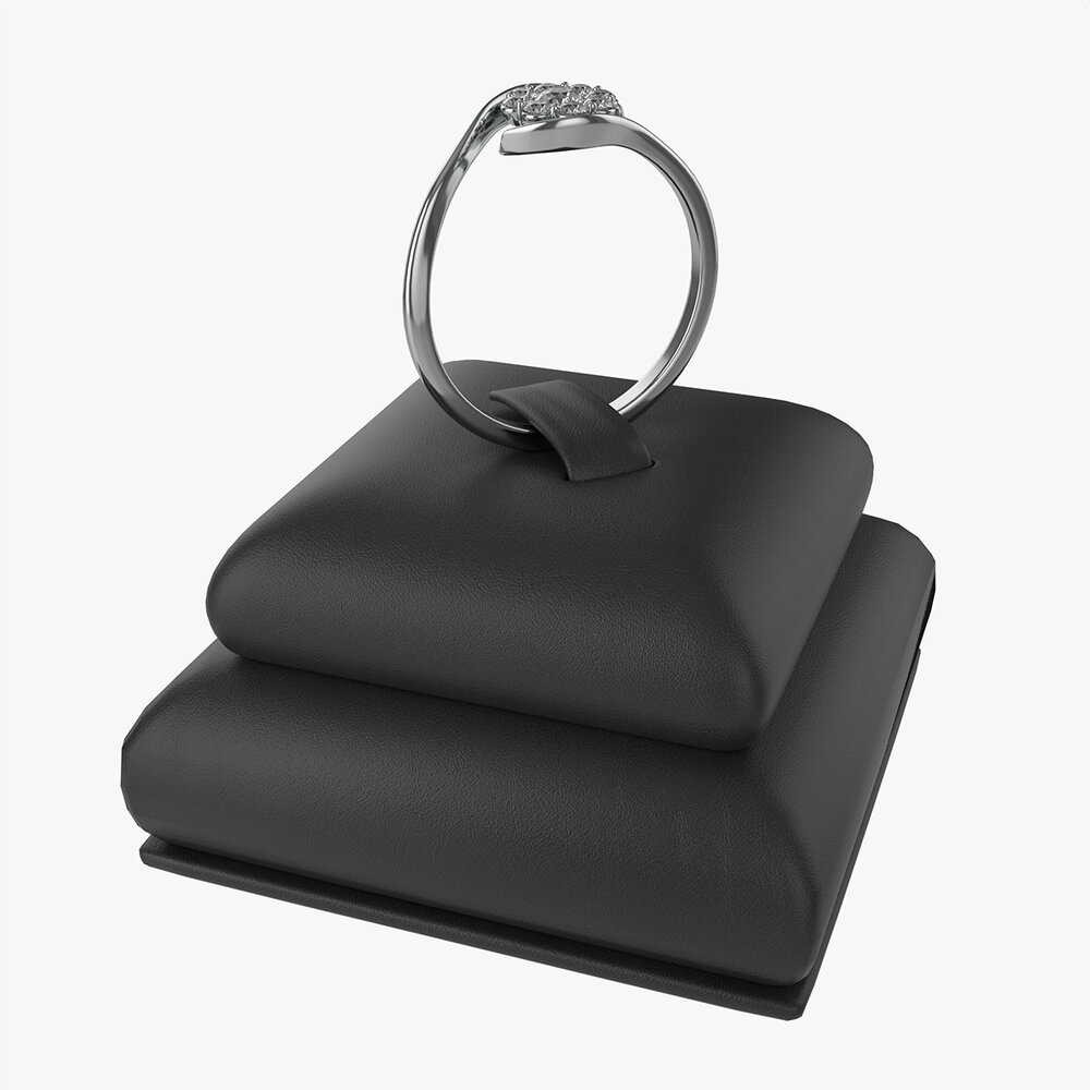 Ring Leather Display Holder Stand 04 3D модель