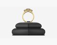 Ring Leather Display Holder Stand 05 3D 모델 