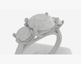Ring Leather Display Holder Stand 05 Modèle 3d