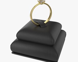 Ring Leather Display Holder Stand 06 3D model