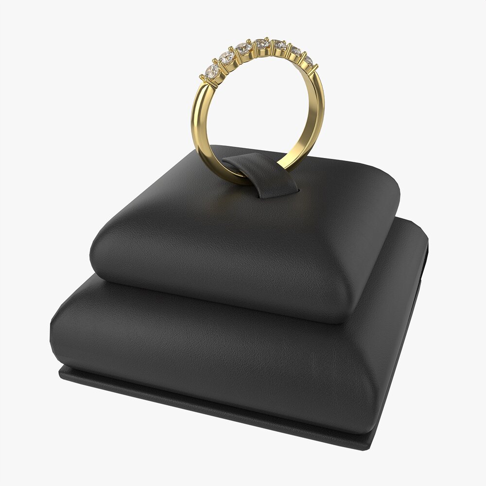 Ring Leather Display Holder Stand 07 3D-Modell