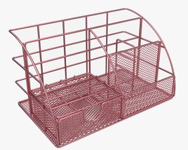 Rose Metal Desk Organizer 3D model