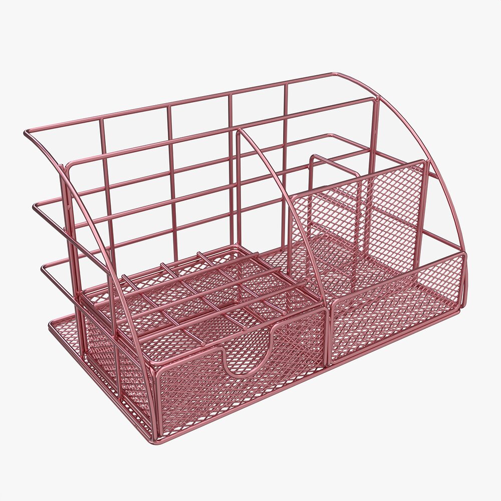 Rose Metal Desk Organizer 3D модель