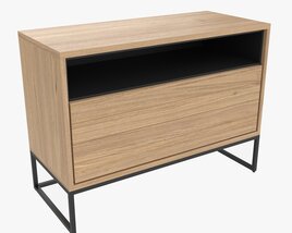 Sideboard Short With Drawers Modèle 3D