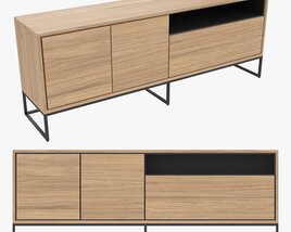 Sideboard With Doors And Drawers 3D-Modell