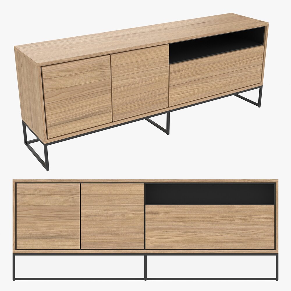 Sideboard With Doors And Drawers 3D-Modell