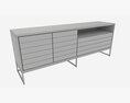 Sideboard With Doors And Drawers 3Dモデル
