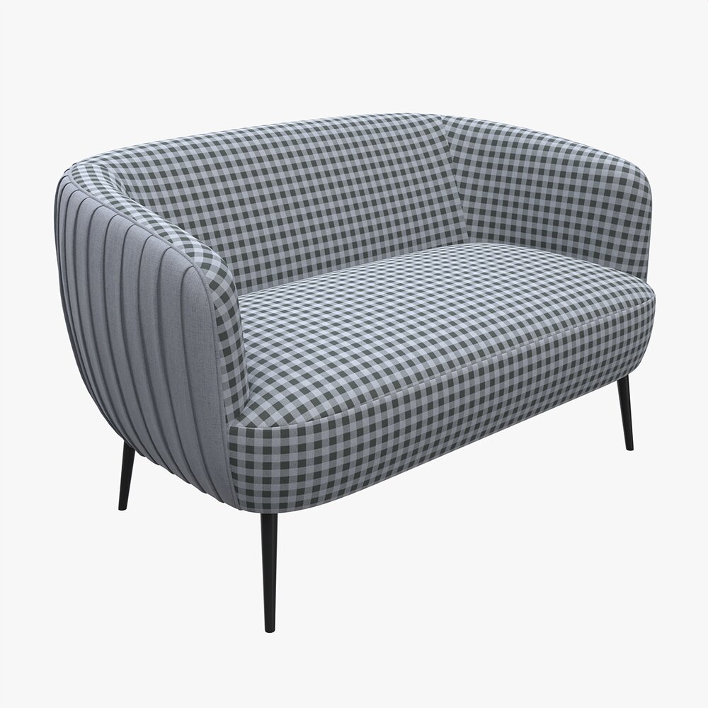 Sofa Accent 2-seater 3D 모델 