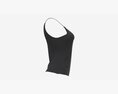 Strap Vest Top For Women Black Mockup Modèle 3d