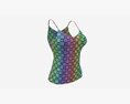 Strap Vest Top For Women Black Mockup 3D модель