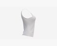 Strap Vest Top For Women White Mockup 3D-Modell