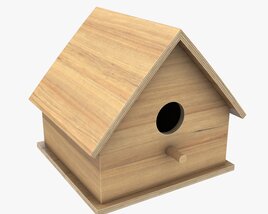 Wooden Birdhouse Modello 3D