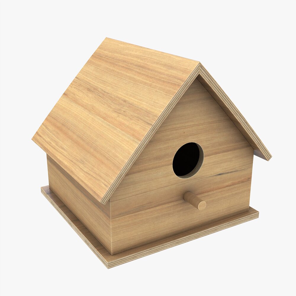 Wooden Birdhouse Modello 3D