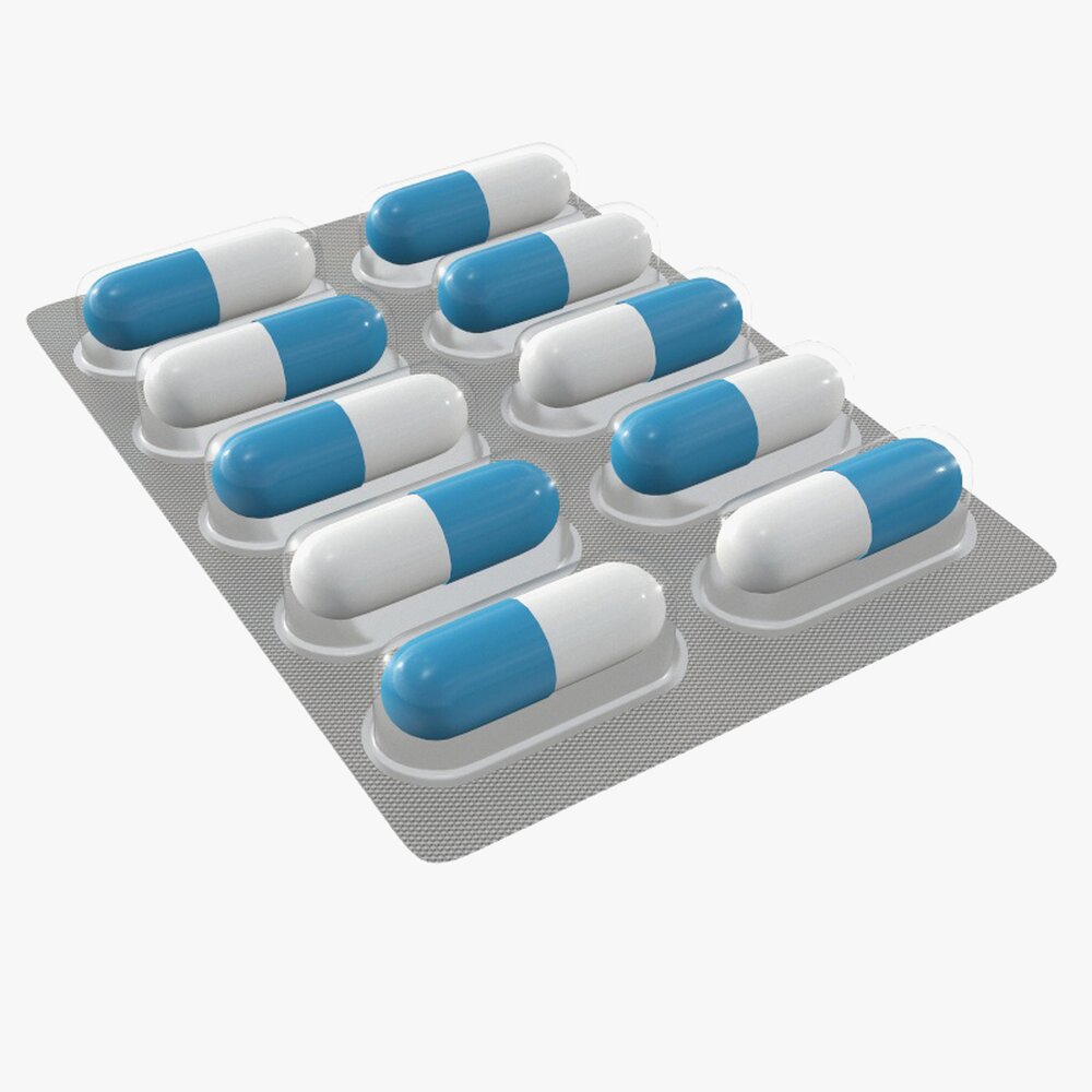Pills In Blister Pack 01 3D model