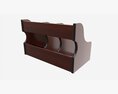 Wooden Desk Organizer 02 3D модель