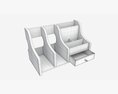 Wooden Desk Organizer 02 3D 모델 