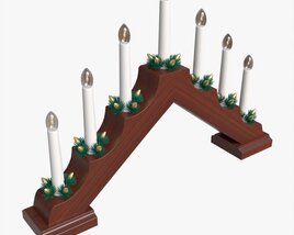 Advent 7-light Candlestick Arc 01 3D model