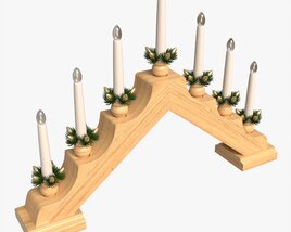 Advent 7-light Candlestick Arc 02 3D model